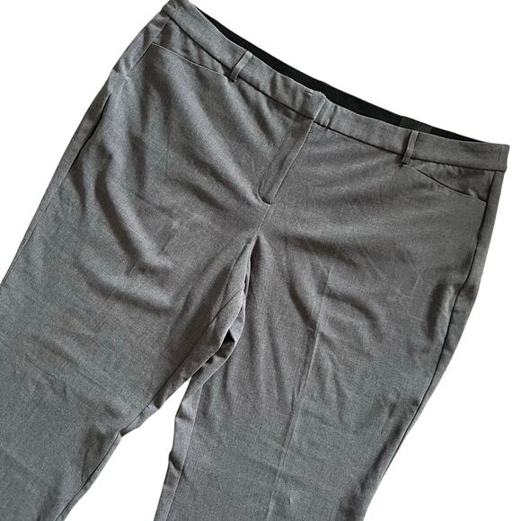 Lane Bryant The Houston Trouser Pant 28 Long Tall Gray Straight Work Office Chic - Picture 4 of 9